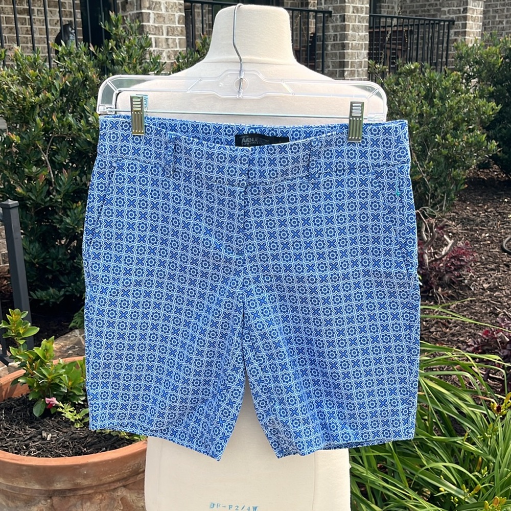 Blue Print Chino Shorts Modest Length
